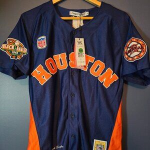 Houston Black Eagles Negro League Embroidered Mens Headgear Jersey Size S